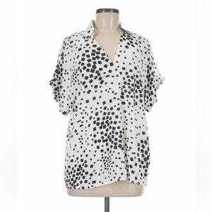 Cabi New Black and White Patterned Blouse size m
